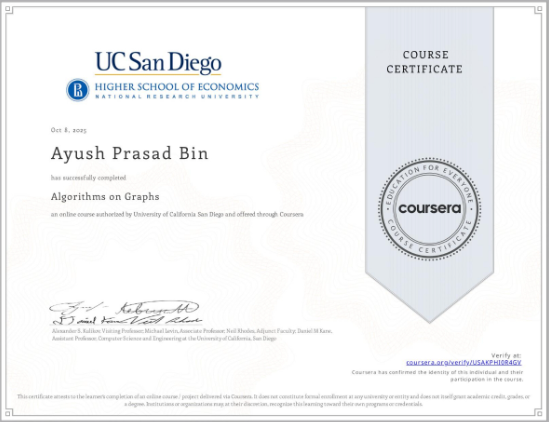 Algorithms on Graphs